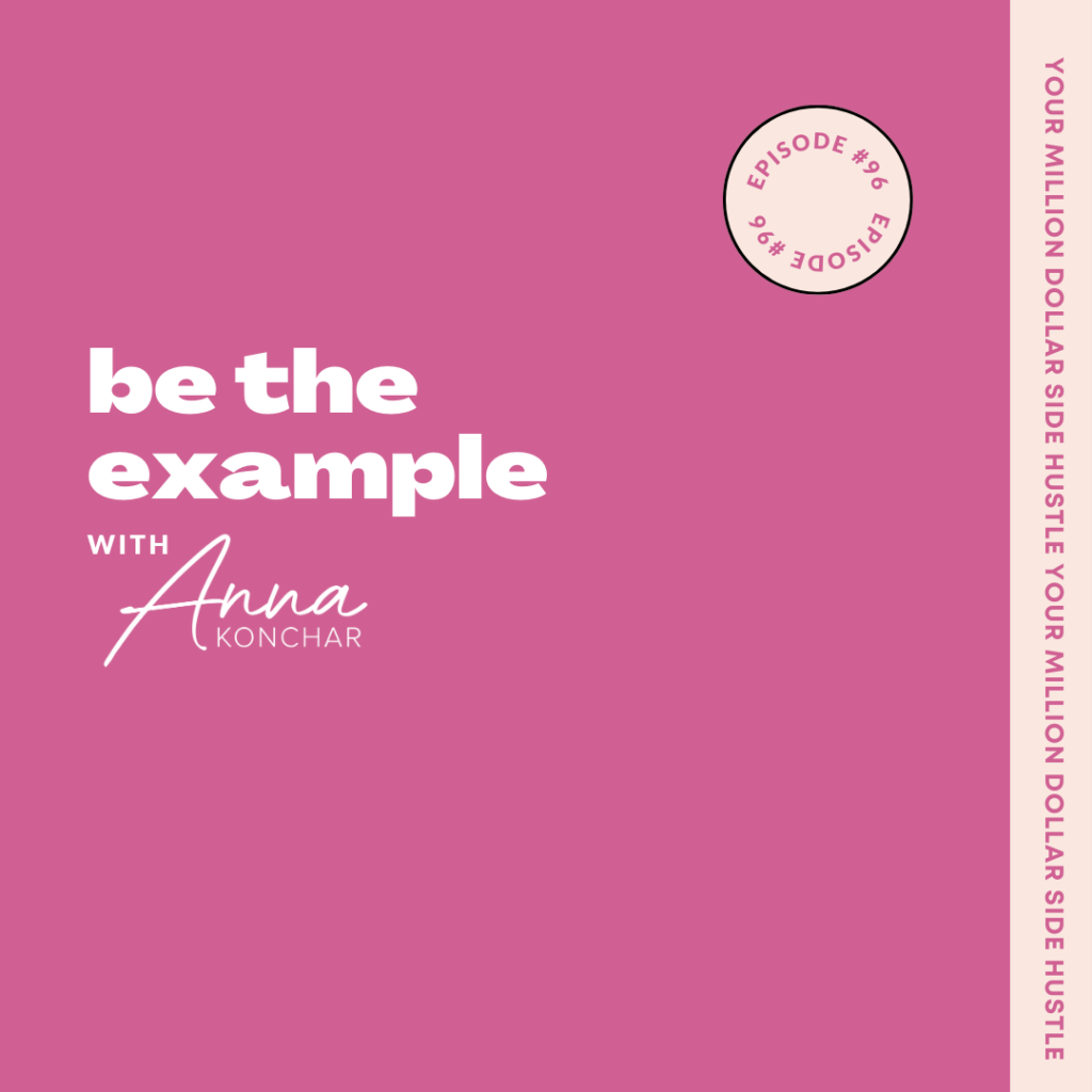 Be the example.